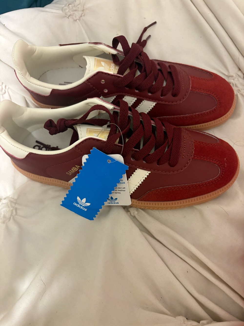 adidas Samba Sneakers - Burgundy/White